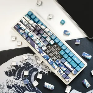 130 Keys Blue Cute Keycap Set